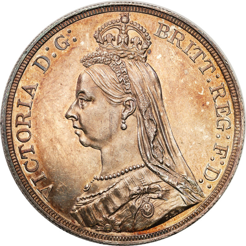 Wielka Brytania. Wiktoria Crown (Korona) 1888 - Piękna